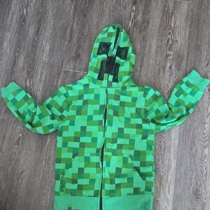 Vibrant Green Pixel Hoodie for Kids
